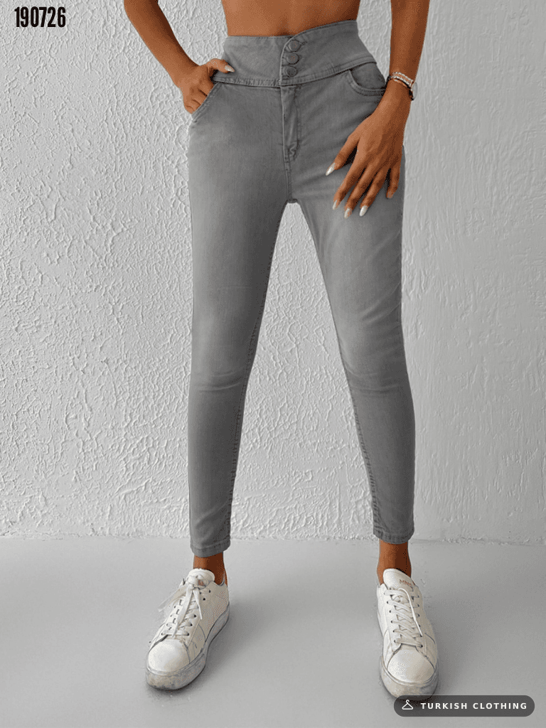 High Waist Lycra Jeans (Grey), 38357 – wholesale Denim by Janes, Turkish clothing manufacturer