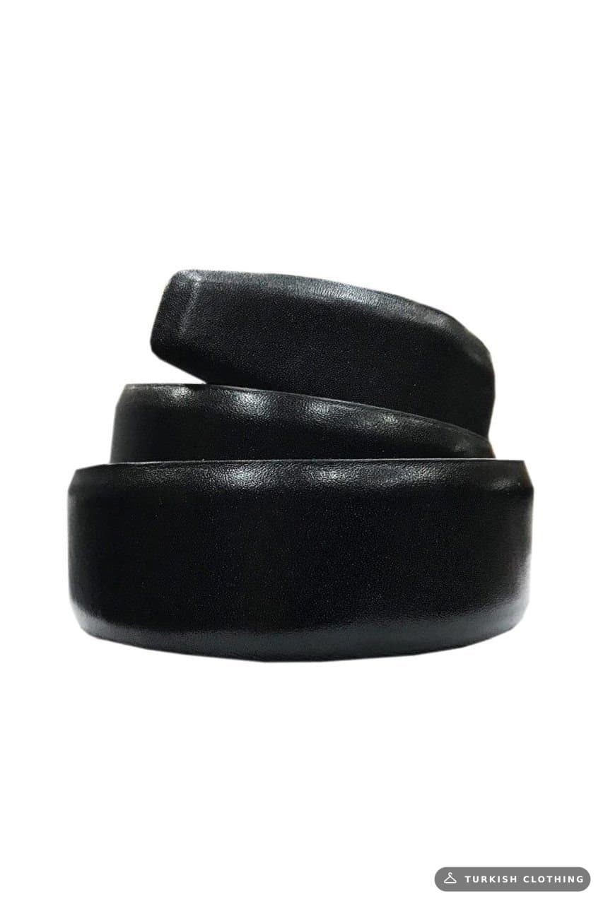 Men's Black Plain Leather Belt – wholesale Accessories by Varetta, Turkish clothing manufacturer