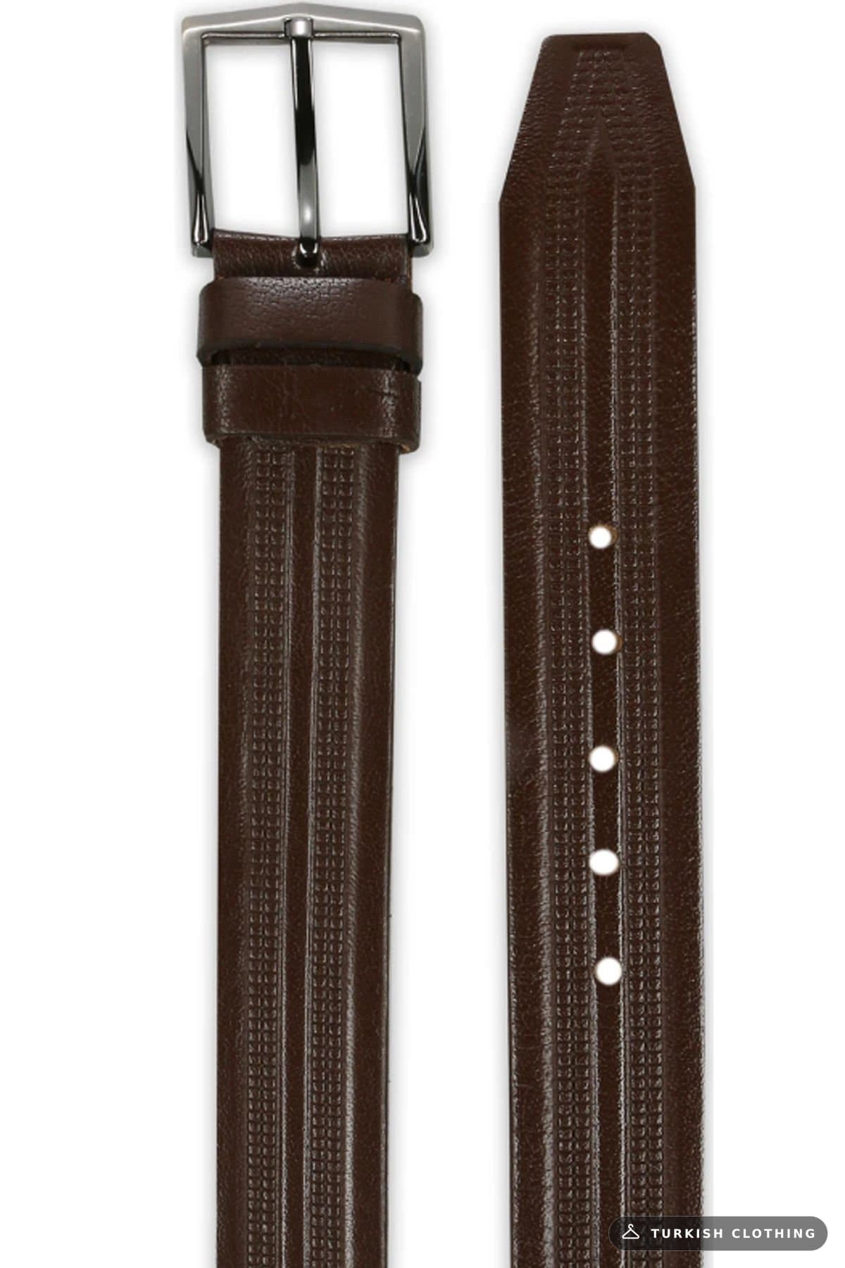 Varetta Men's Brown Plain Soft Genuine Leather Belt — Solid – wholesale Accessories by Varetta, Turkish clothing manufacturer