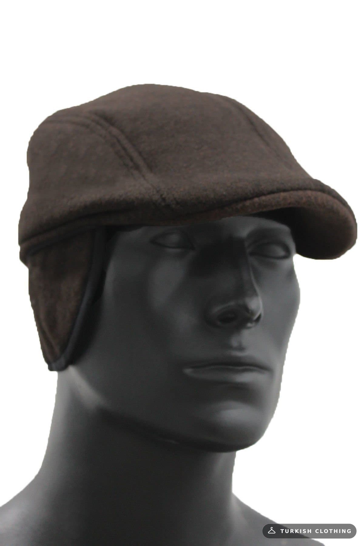 Varetta Men's Cap Winter Brown Foldable Ear Hat – wholesale Accessories by Varetta, Turkish clothing manufacturer