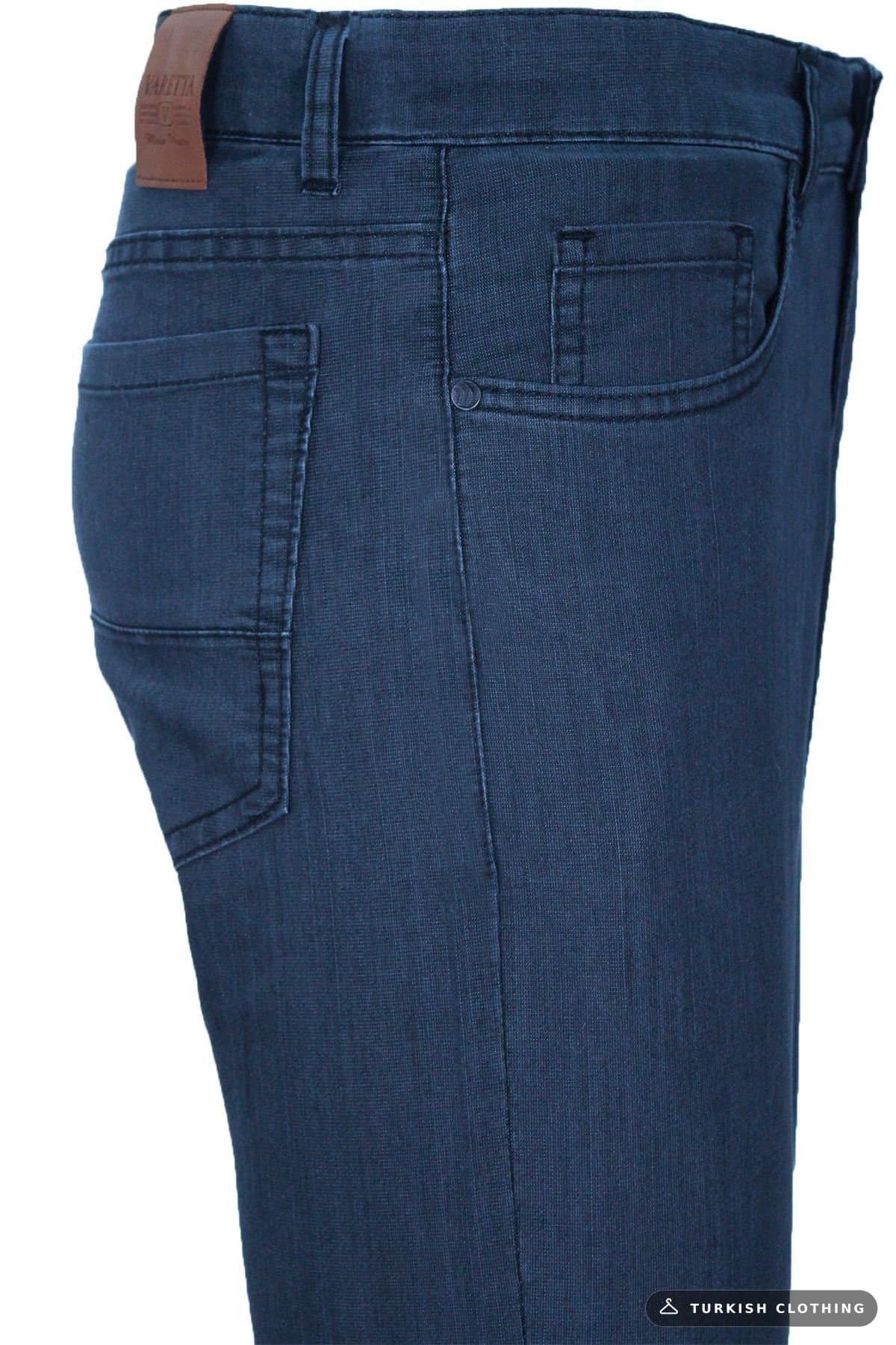 Varetta Men's Navy Blue Top Pocket Summer Tencel Jeans Trousers – wholesale Denim by Varetta, Turkish clothing manufacturer